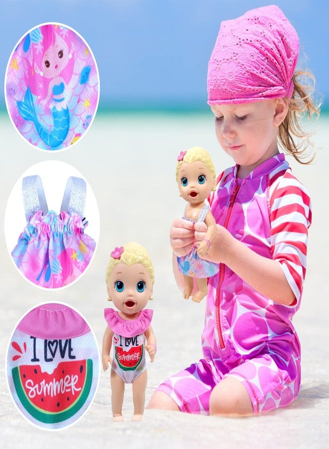 ARTST Alive Baby Clothes, 7 Sets Baby Doll Clothes Accessories Dress Swimsuit Outfit for 10-12 Inch Dolls Girls Birthday Xmas - Image 4